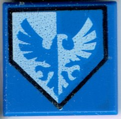 LEGO® los onderdeel Tegel met Motief Blauw 3070bpb100